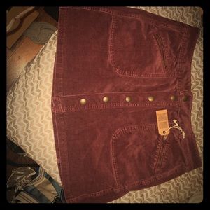 American Eagle Button Up Maroon Skirt